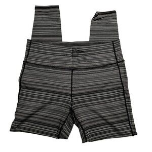 NWOT Athleta Women's Striped High-Rise ankle Black Grey White